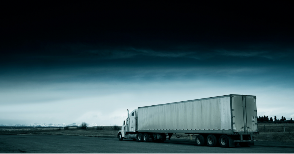 photo of truck delivering goods