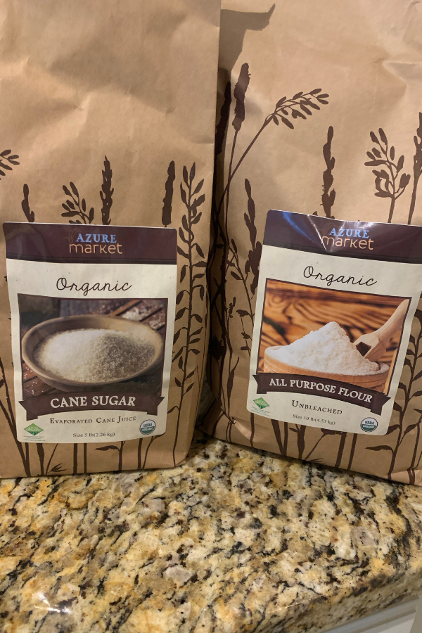 organic flour and organic sugar