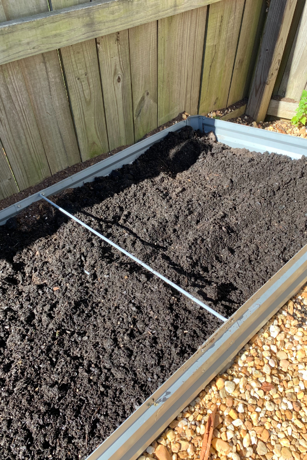 raised bed filled with soil
